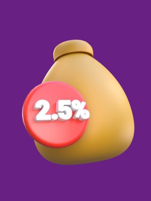 3D Rendering Ramadan Icon pay zakat from profit